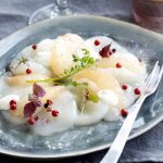 Carpaccio de Saint-Jacques et pamplemousse