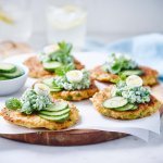 Galettes de légumes au panais, courgette et petits pois