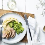 Filet mignon à la sauce moutarde et purée