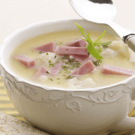 Soupe de chou-fleur au jambon cuit