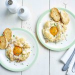 Cloud eggs au jambon et fromage