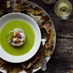 Soupe aux pois à la rémoulade de limande sole et crevette