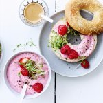 Tartinade de fraises et framboises au fromage blanc