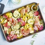 Légumes grillés au jambon séché