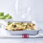 Gratin de chou romanesco, patates douces et sauge