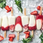 Glace à l’eau aux fraises et au yaourt