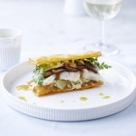 Millefeuille de lotte, chou blanc et shiitake