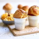 Popovers et compote de pommes et poires