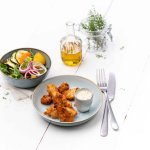 Salade de lapin et courgette grillée