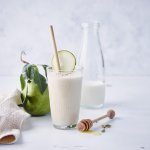 Milkshake à la poire, au lait battu et à la banane