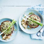 Champignons portobello farcis au riz de chou-fleur et brocoli