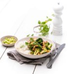 Wok au lapin et légumes verts