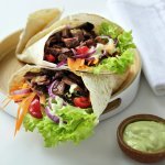 Wrap aux lamelles de spirlings de porc