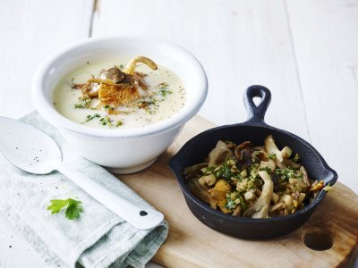 Soupe de pommes de terre aux champignons