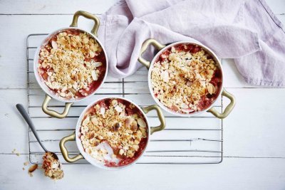 Crumble fraises rhubarbe