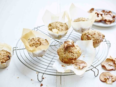 Muffins aux pommes et chips de pommes Muffins aux pommes et chips de pommes