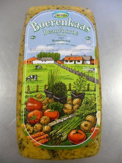 Beauvoordse boerenkaas met brandnetel Beauvoordse boerenkaas met brandnetel