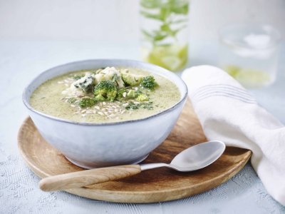 Soupe de brocoli au bleu