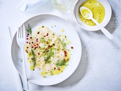 Carpaccio de coquilles Saint-Jacques Carpaccio de coquilles Saint-Jacques