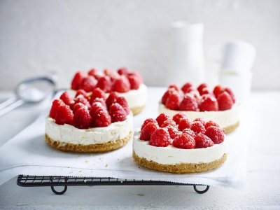 Cheesecake framboises et chocolat blanc