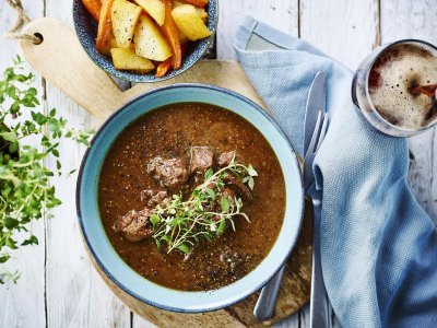 Joues de veau à la bière brune