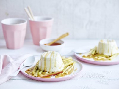 Panna cotta met rabarber Panna cotta met rabarber