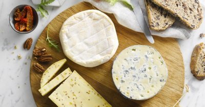 Plateau de fromage avec une note salée et méditerranéenne