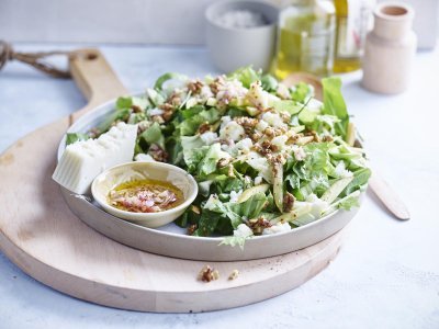 Salade de chicorée endive à la pomme et au chèvre