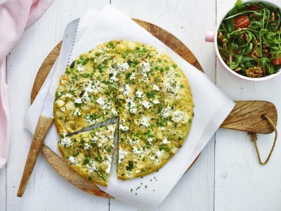 Tortilla aux chicons et chèvre de Flandre au lait cru