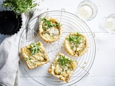 Tartelettes aux chicons et au fromage de brebis