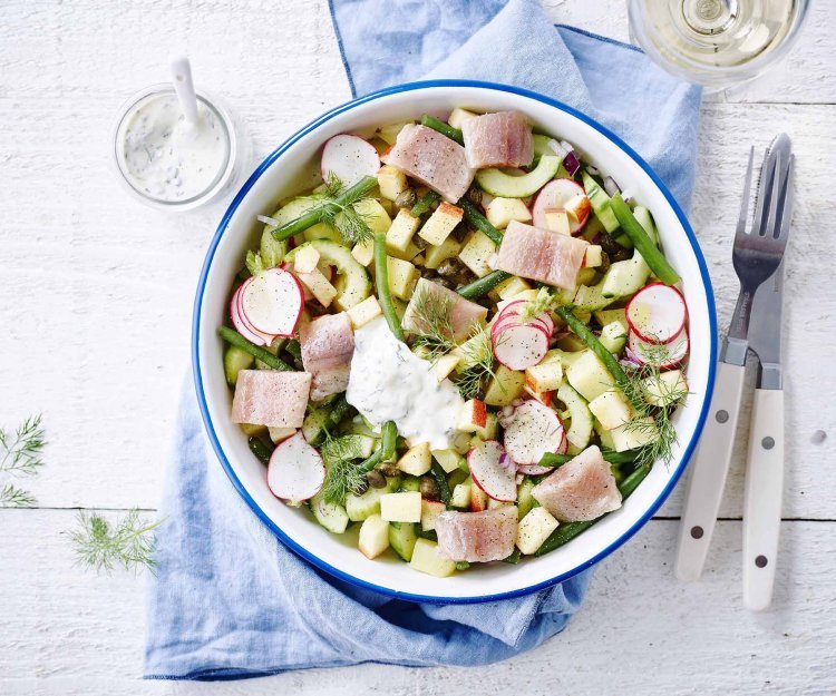 Salade de pommes de terre au hareng Salade de pommes de terre au hareng
