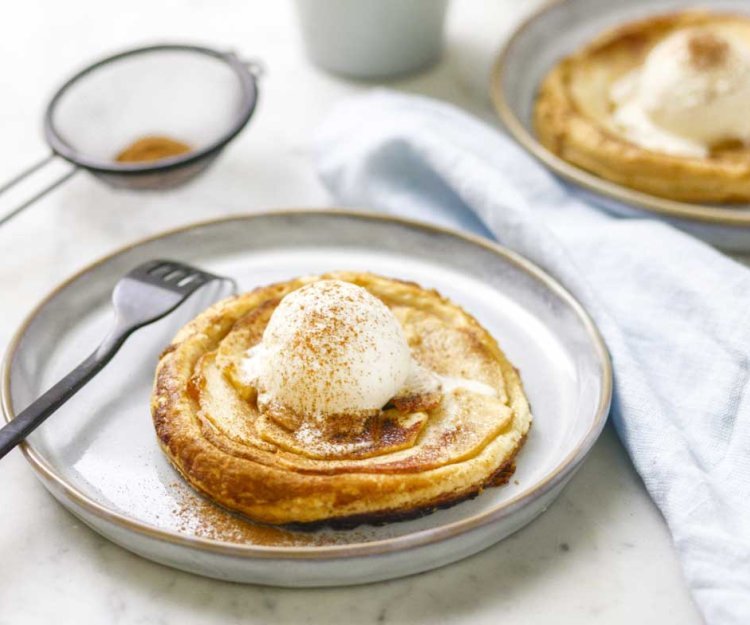 Tartelettes aux pommes et glace vanille