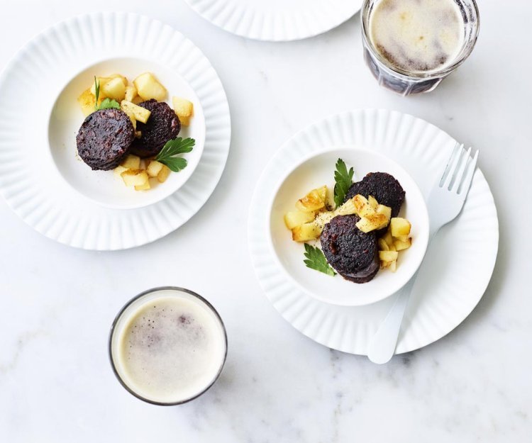 Boudin noir et pommes cuites Boudin noir et pommes cuites