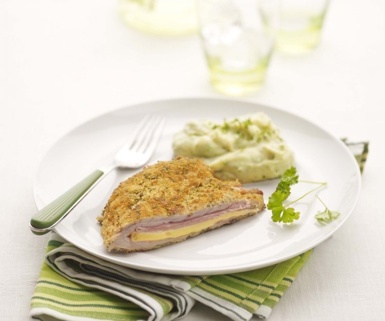 Cordon bleu au jambon cuit et fromage d'abbaye Affligem