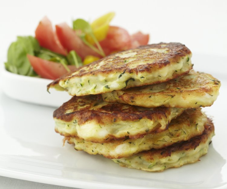 Galettes de courgette et saumon