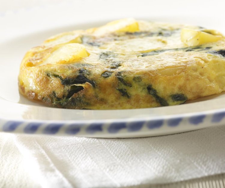 Frittata de pommes de terre au fromage italien et sauge