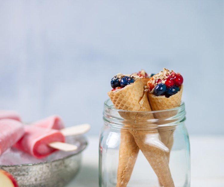 Salade de fruits dans un cône