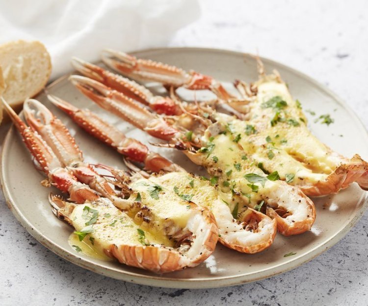 Gegratineerde langoustines