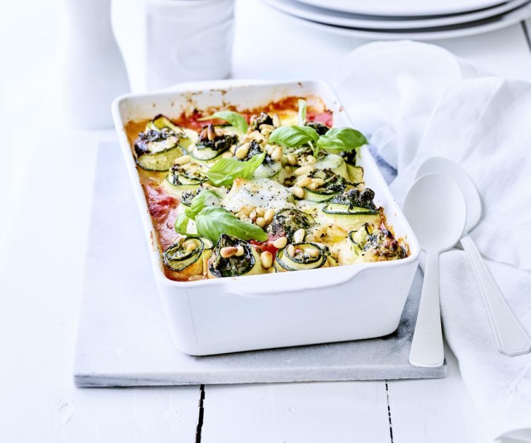 Roulades de courgettes farcies au four Roulades de courgettes farcies au four