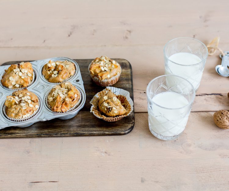 Muffins d’avoine pomme-cannelle Muffins d’avoine pomme-cannelle