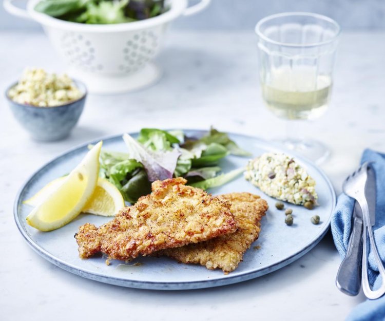 Escalope de veau à la sauce gribiche