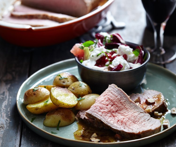 Rôti de veau, salade de chicon