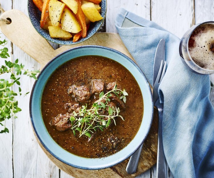 Joues de veau à la bière brune