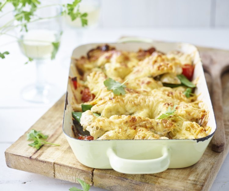 Poulet au four, grenailles et pois gourmands Poulet au four, grenailles et pois gourmands