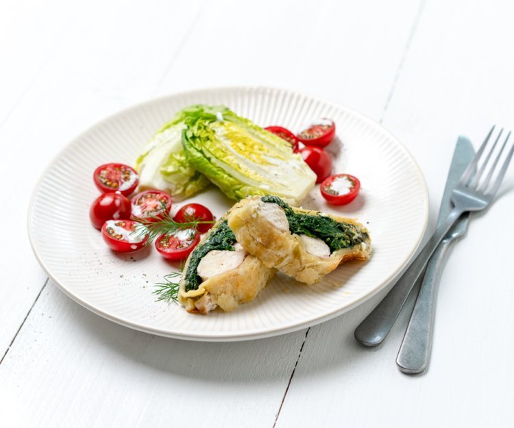 Feuilleté de lapin à la feta et aux épinards Feuilleté de lapin à la feta et aux épinards