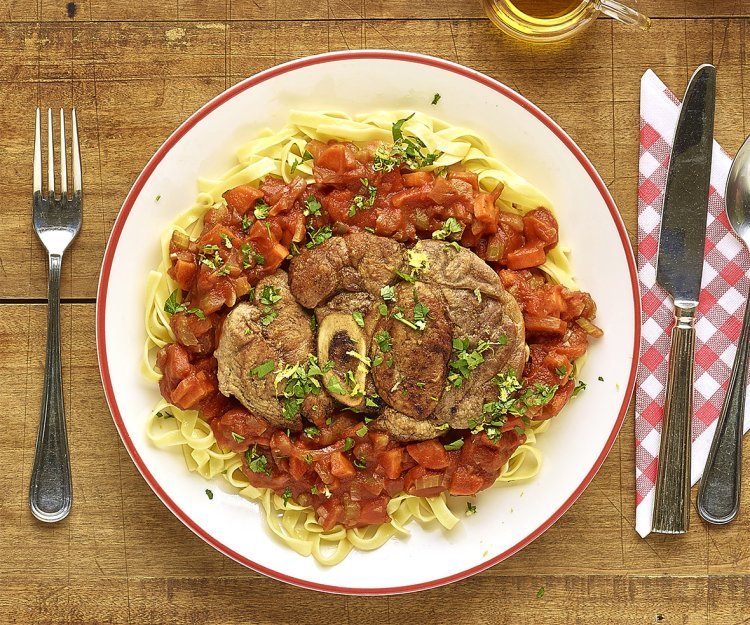 Ossobuco, tagliatelles et gremolata