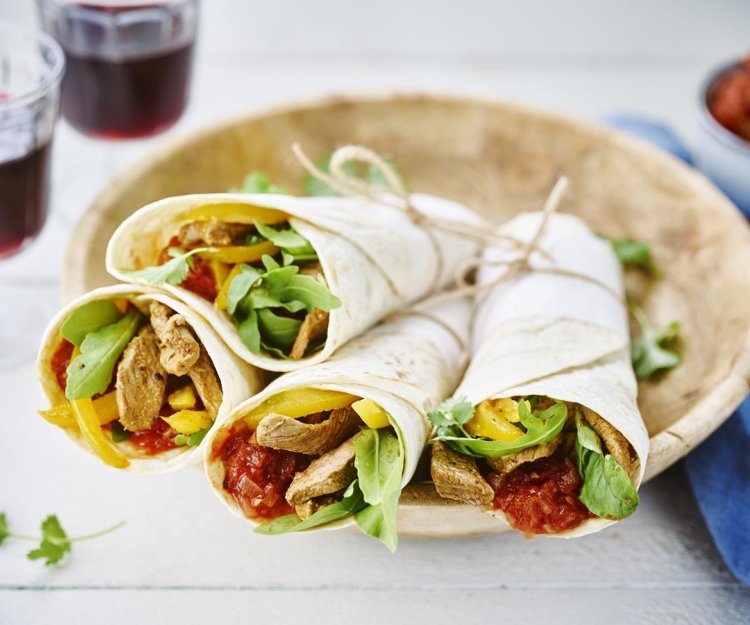 Pita wrap à l’agneau et au chutney de tomates