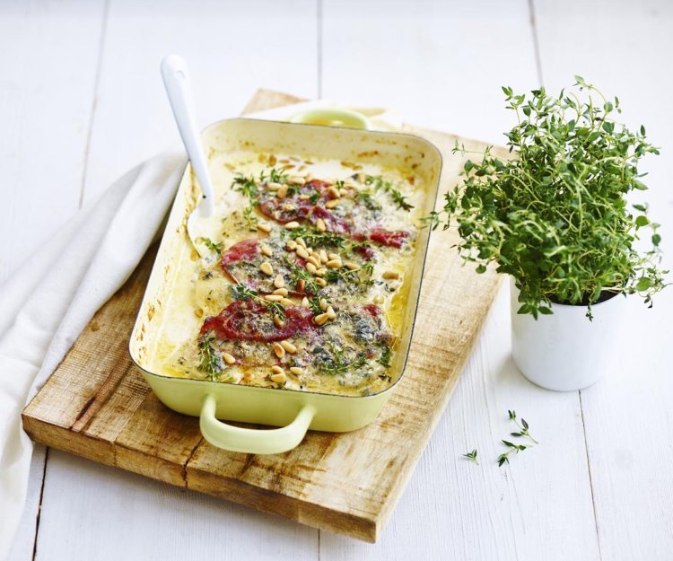 Gratin crémeux au chou-rave et au filet d’Anvers Gratin crémeux au chou-rave et au filet d’Anvers