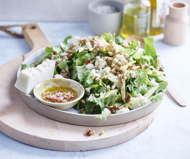 Salade de chicorée endive à la pomme et au chèvre