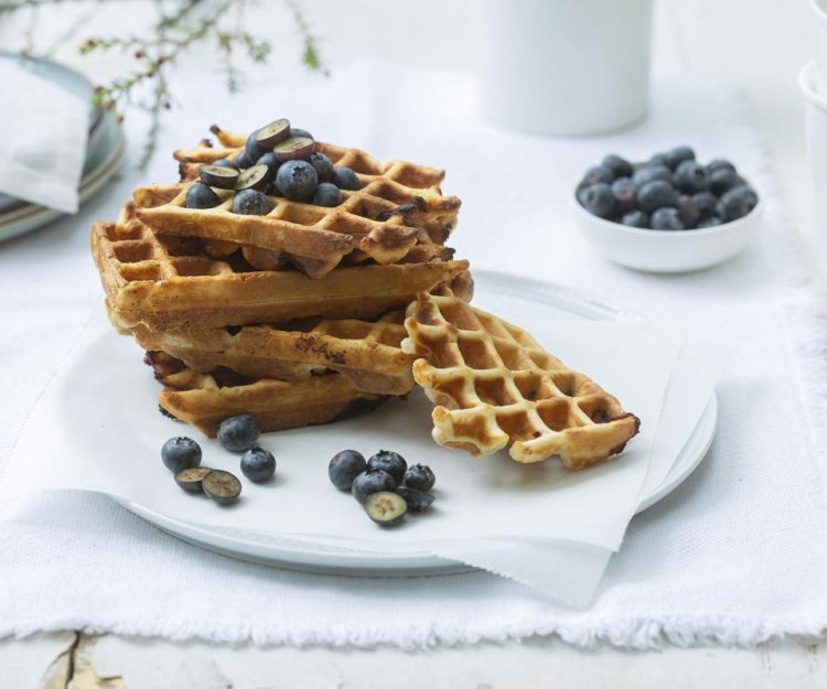 Gaufres sans sucre aux myrtilles Gaufres sans sucre aux myrtilles